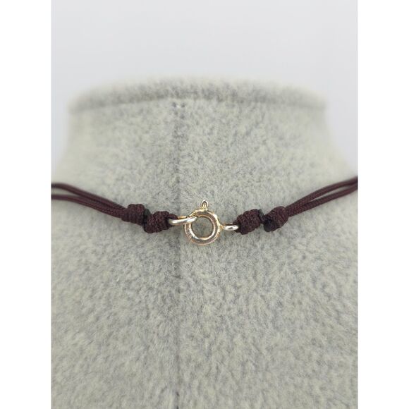 Sterling Silver TOUS Teddy Bear Pendant Necklace 'Make a Wish' On Cord - Picture 5 of 6